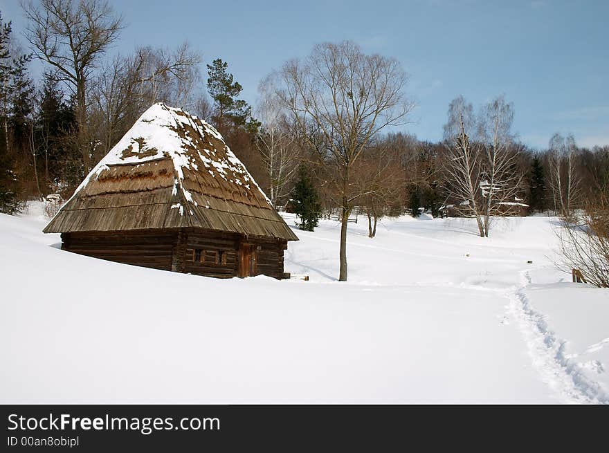 Winter countryside scenic