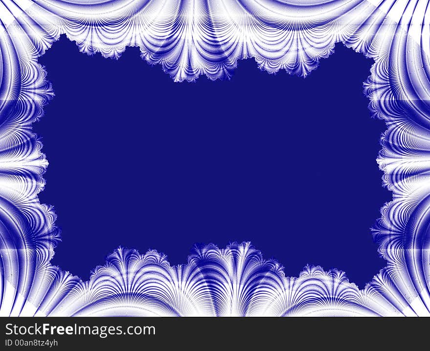 Computer generated of the frozen ice, executed on a dark blue background. Computer generated of the frozen ice, executed on a dark blue background