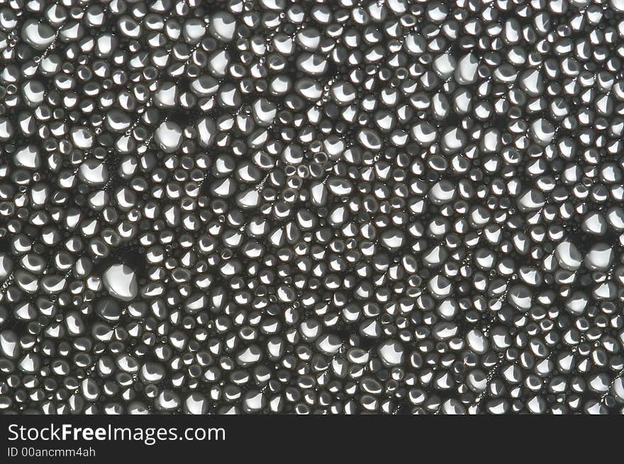 Water droplets  in the showering cabine in bathroom