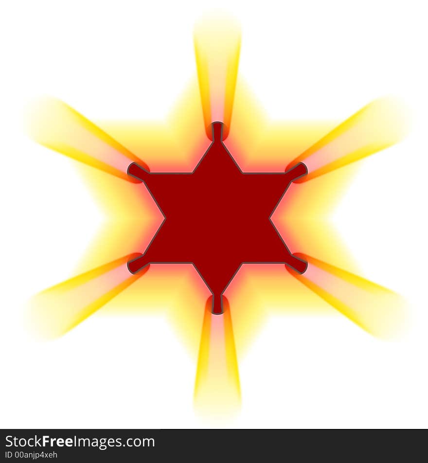 Frame Semite star - yellow motion ray (decoration). Frame Semite star - yellow motion ray (decoration)