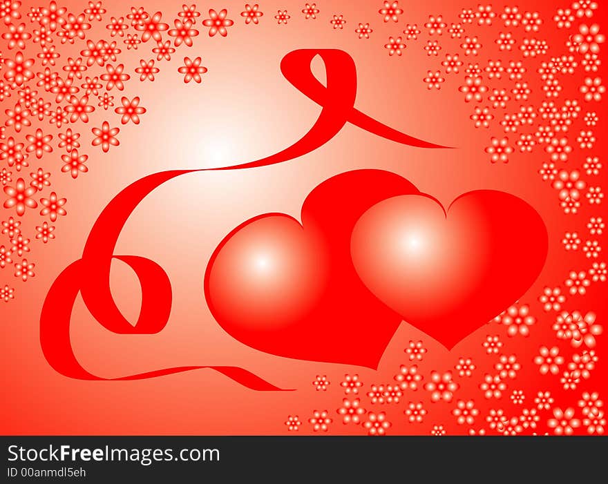 Valentine Background, Vector Illustration