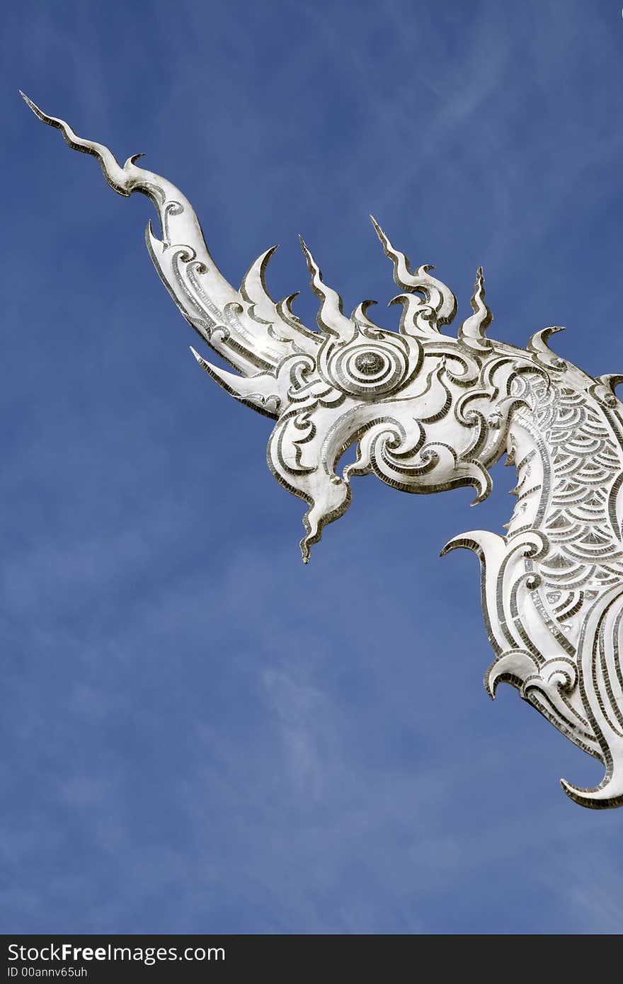 Architectural detail of Wat Rong Khun temple in Chiang Rai, Thailand. Architectural detail of Wat Rong Khun temple in Chiang Rai, Thailand