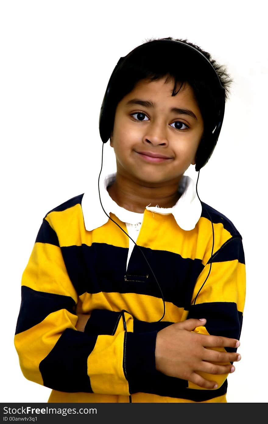 Kid enjoying music