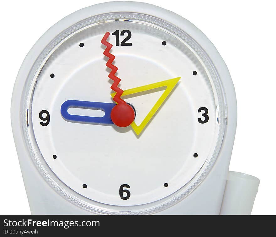 A white Modern office clock