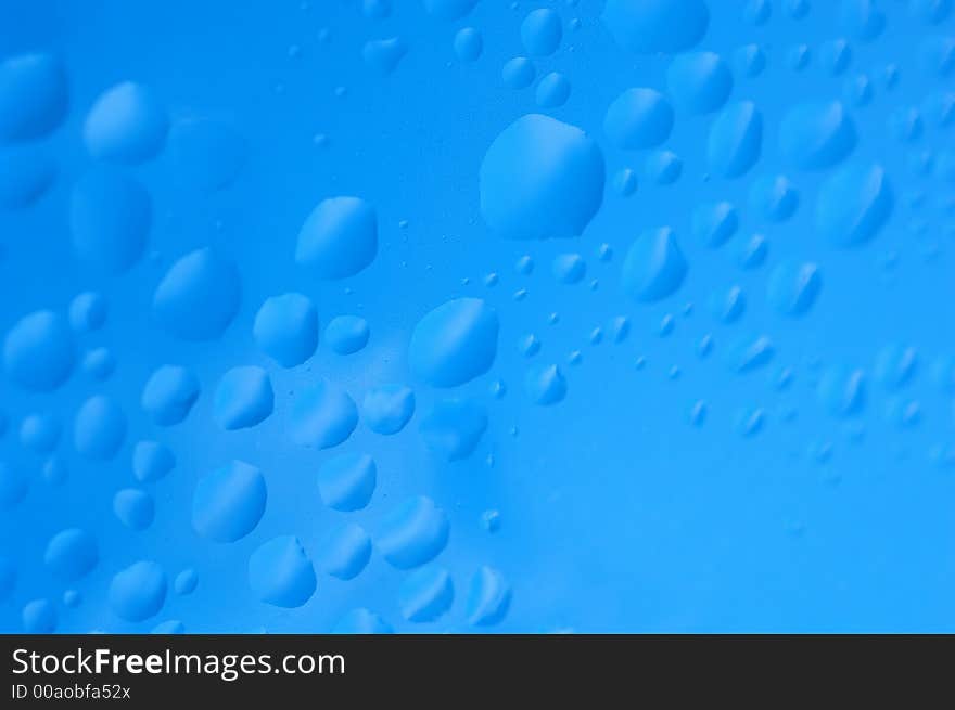 Detail of dew on glass