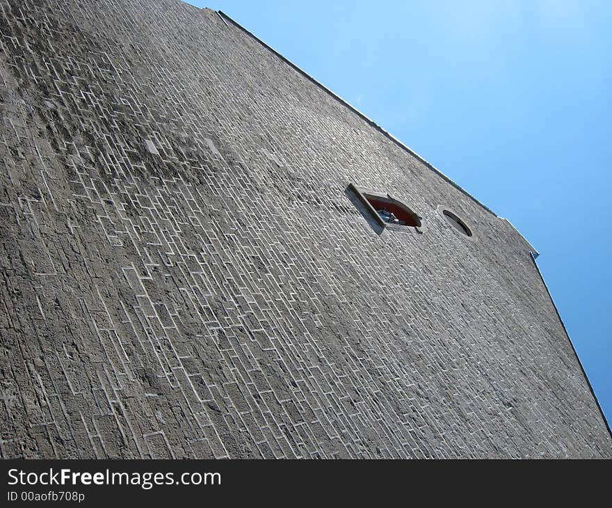 A monastary wall in quebec city. A monastary wall in quebec city