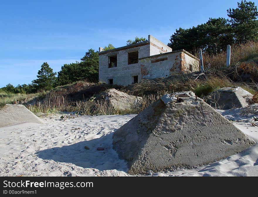 Beach military building