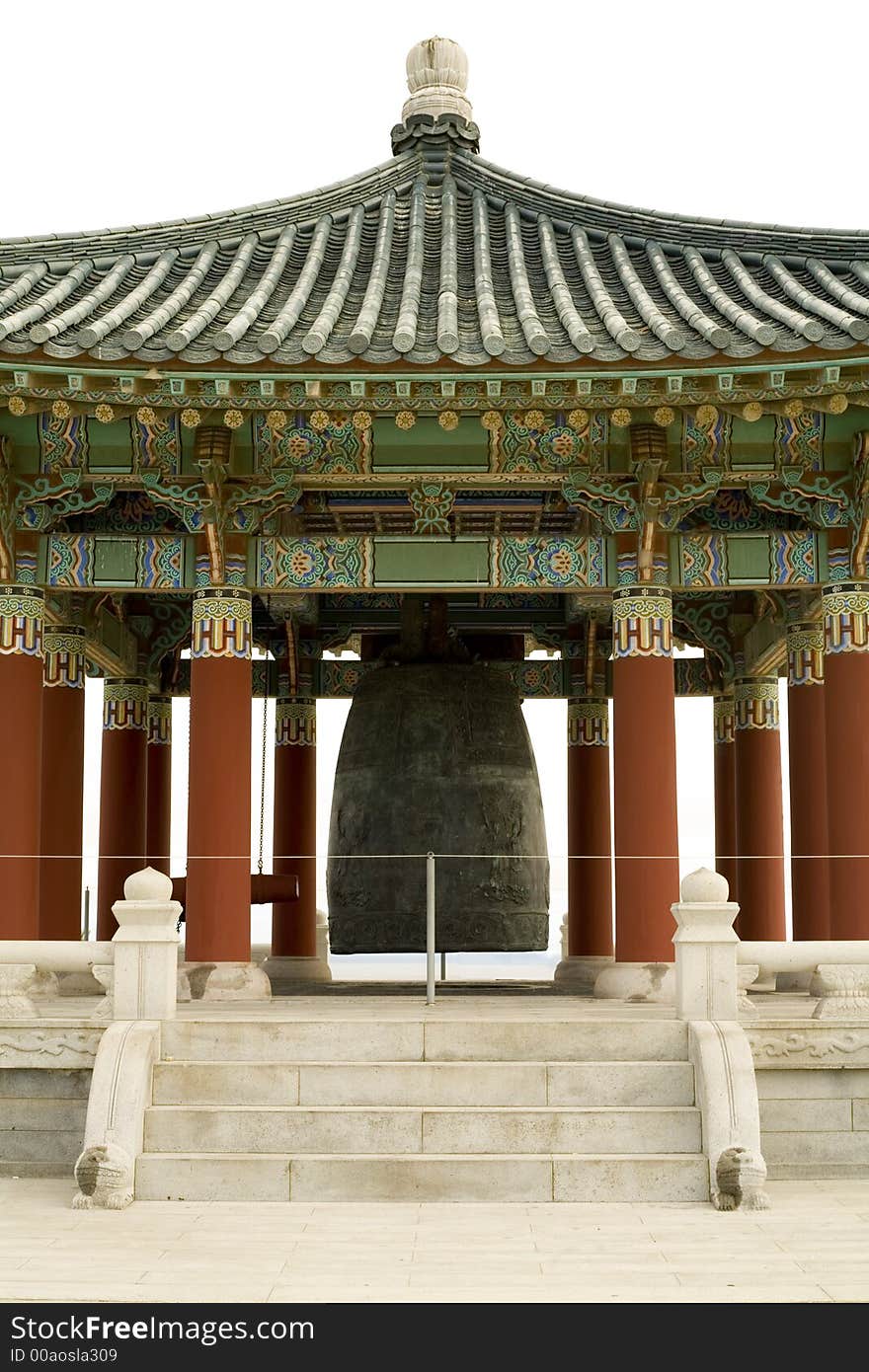 Korean Bell on a cloudy day. Korean Bell on a cloudy day