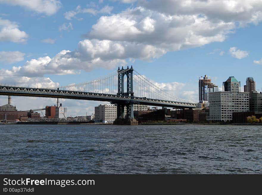 Manhattan bridge in new york city