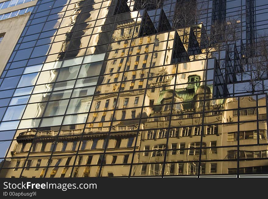 Trump Tower building reflection