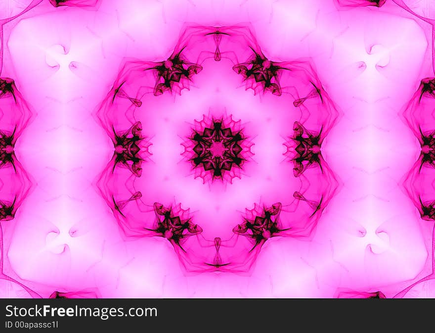 Interference pattern produced by a laser beam reflected from a polymer film. Interference pattern produced by a laser beam reflected from a polymer film