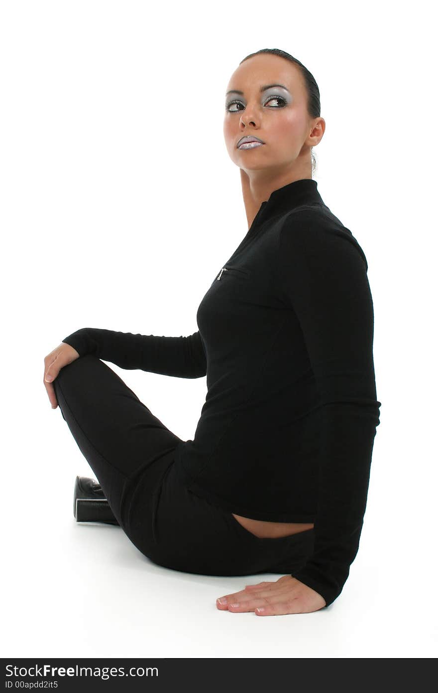 Woman in Yoga Position