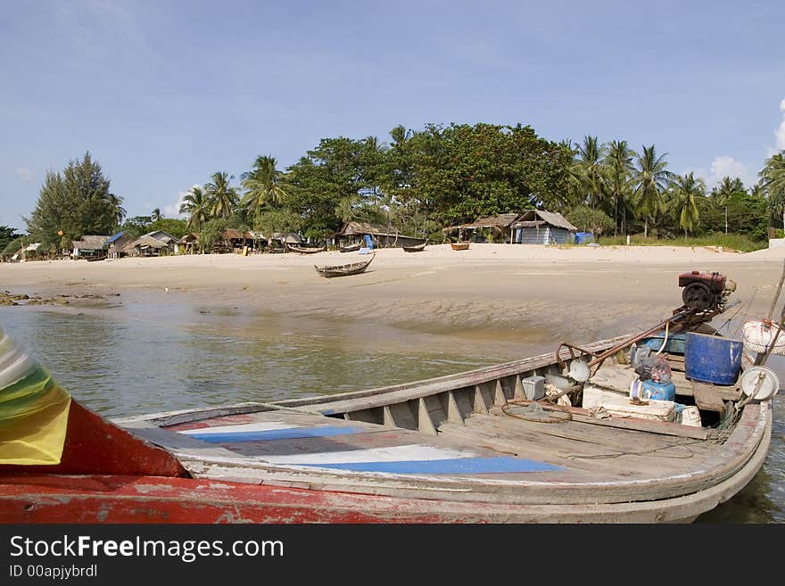 Long Tail boat at Lanta island - south Thailand. Long Tail boat at Lanta island - south Thailand.