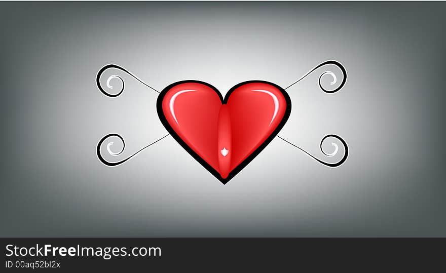 Heart with Tribal style