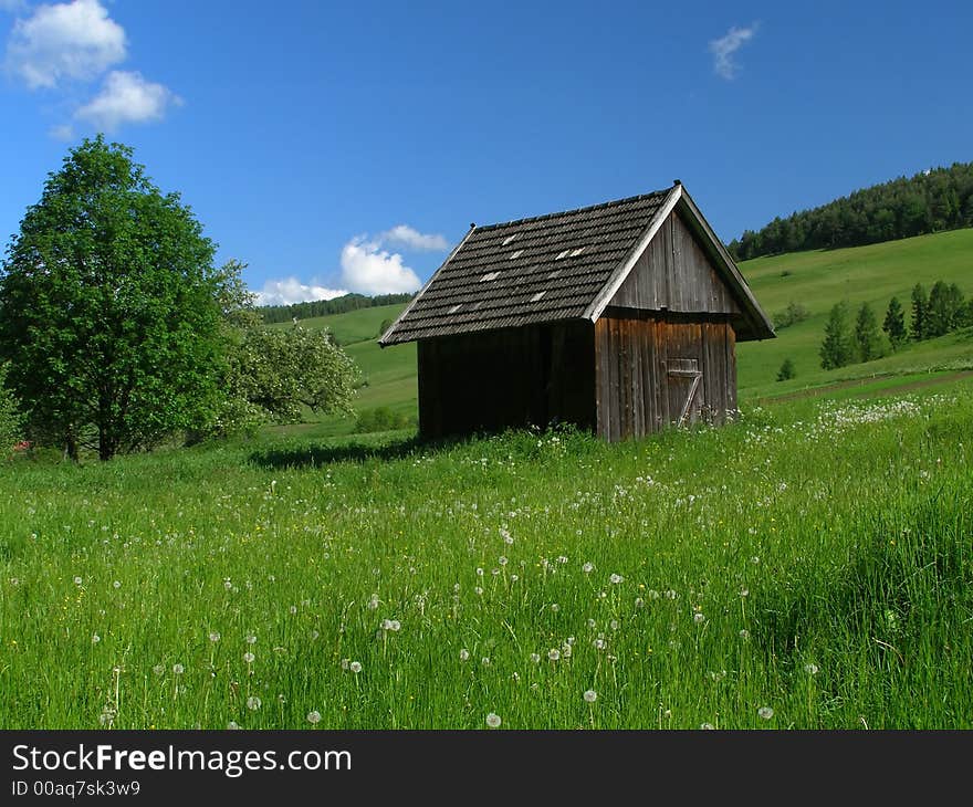 Wooden hut