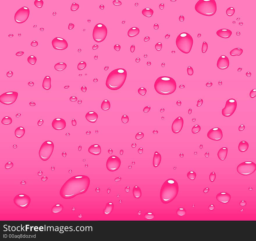 Transparent water drops