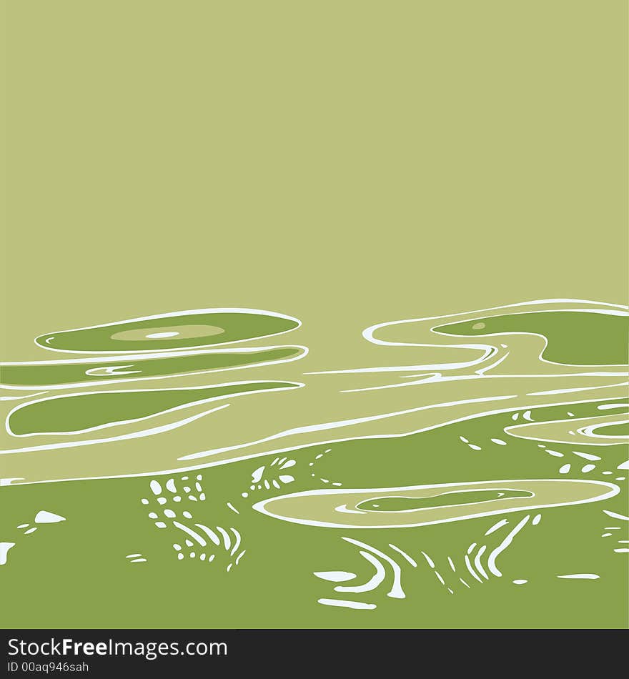 Abstract shape composition, water reflections. Abstract shape composition, water reflections