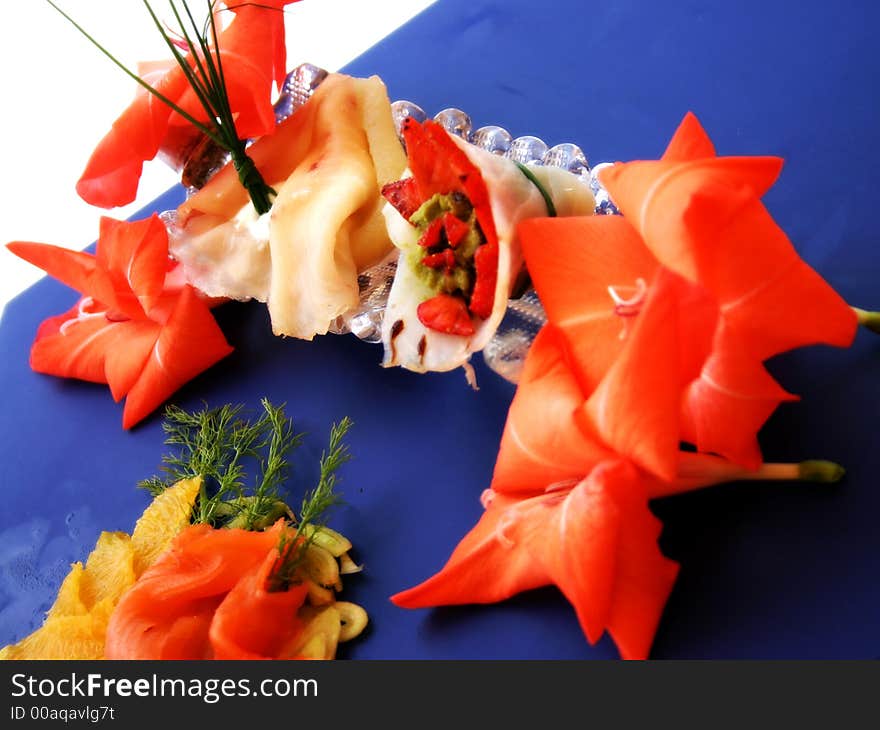 Mediterranean fish cuisine, Italy, Liguria. Mediterranean fish cuisine, Italy, Liguria