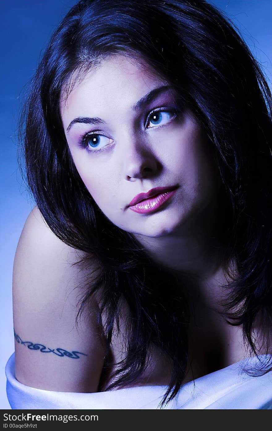 Portrait of Fresh and Beautiful brunette woman