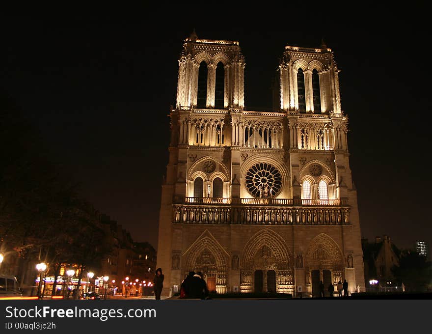 Notre Dame At Night