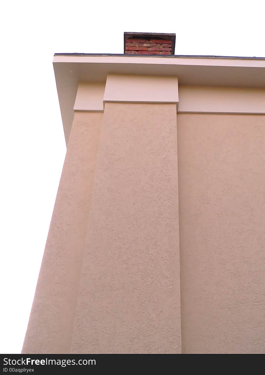 Apartment outside view with chimney - detail