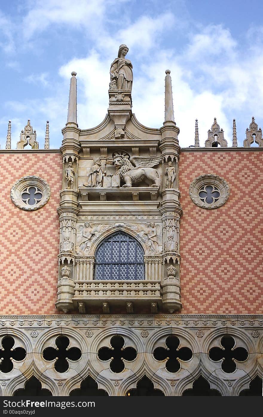 Architectural details of renaissance style building