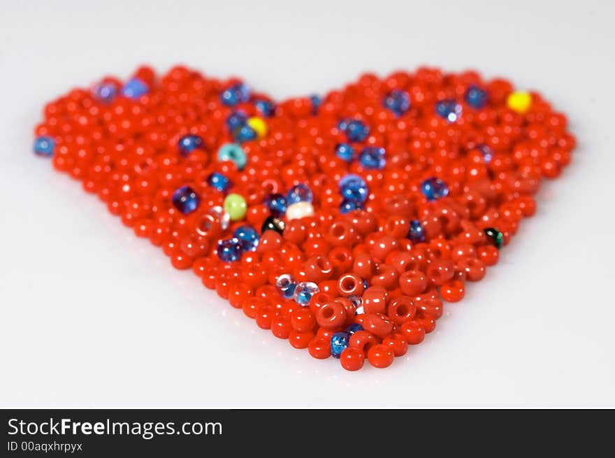 Red beads heart