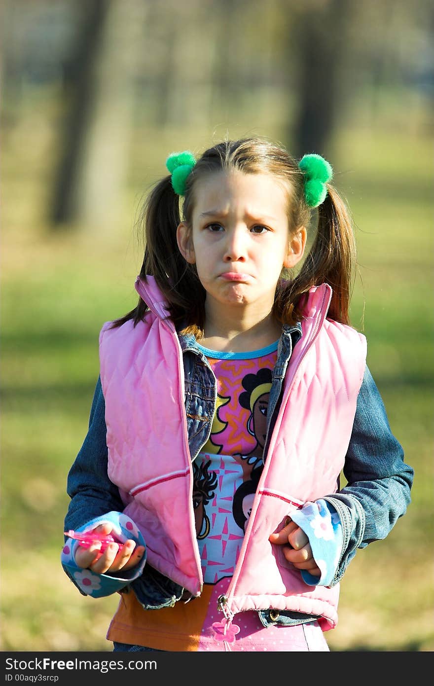 A little pretty child in the park