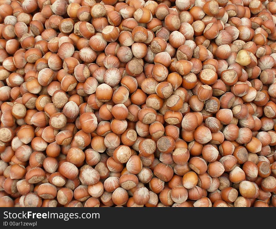 Hazelnuts with shells