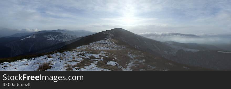 Splendid scenery of carpathian mountains in the evening. Splendid scenery of carpathian mountains in the evening