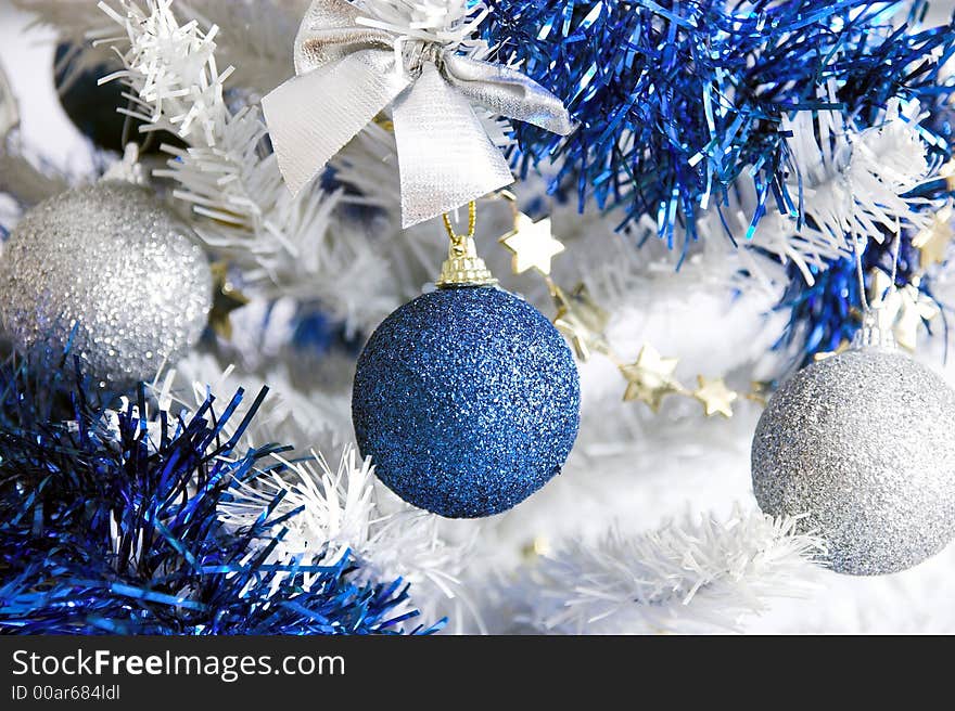 Christmas tree with ornaments balls