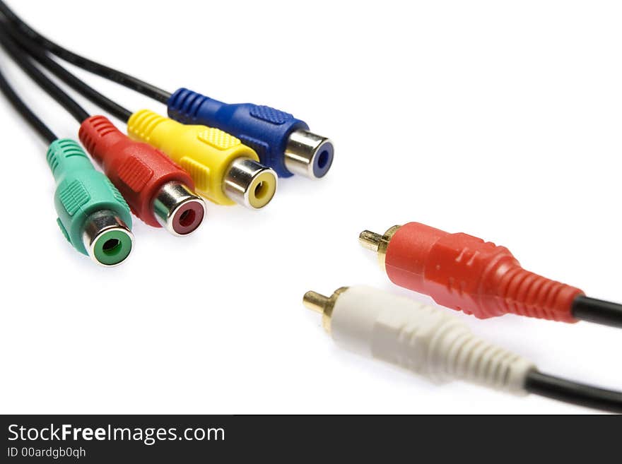 Photo of cables over white. Photo of cables over white