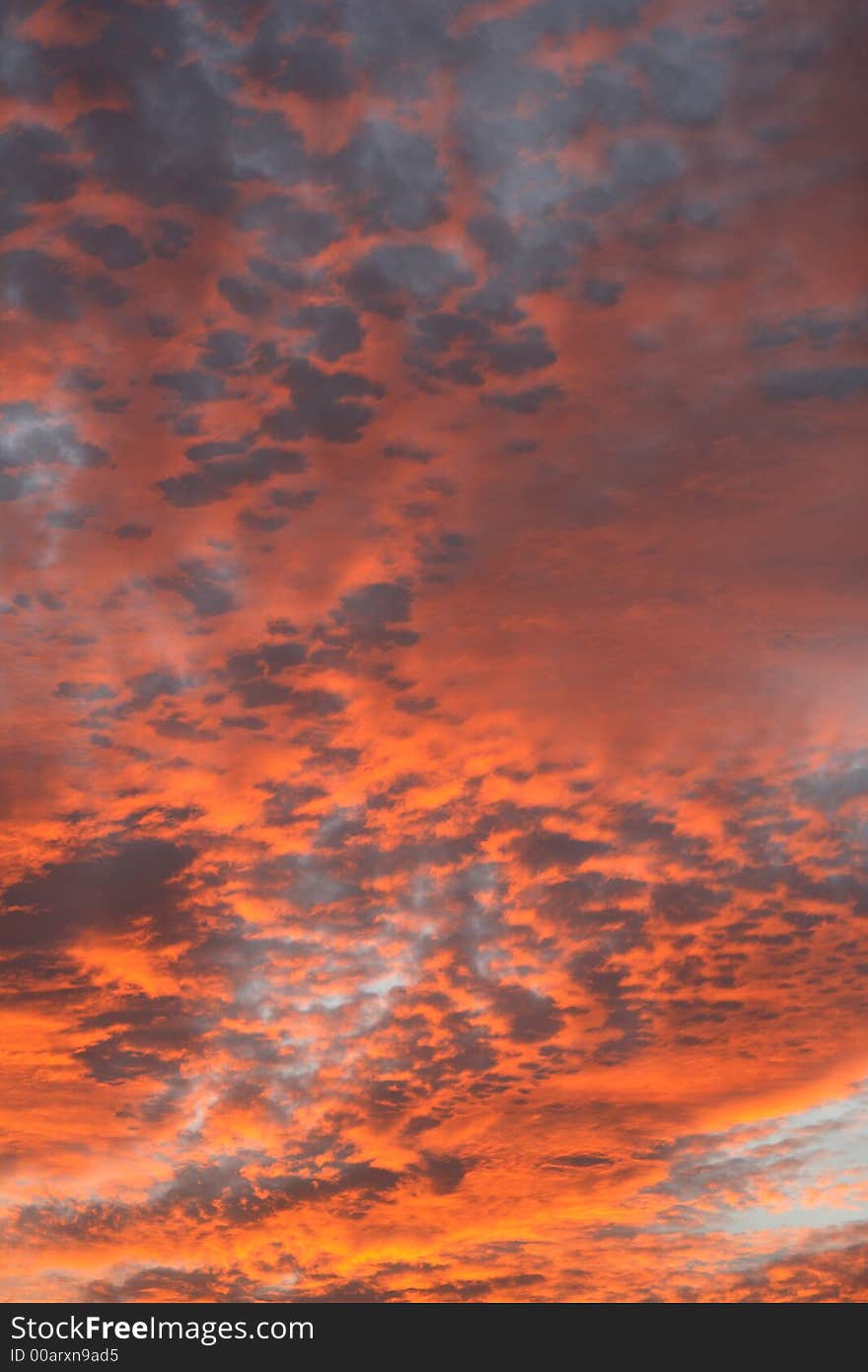 Sunset or sundown with red clouds. Sunset or sundown with red clouds