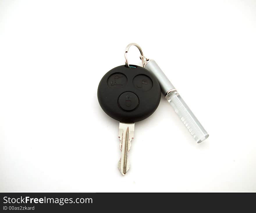 The small black key for small car. The small black key for small car