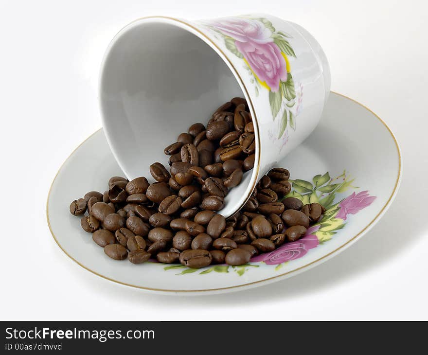 Coffee Cup & Beans