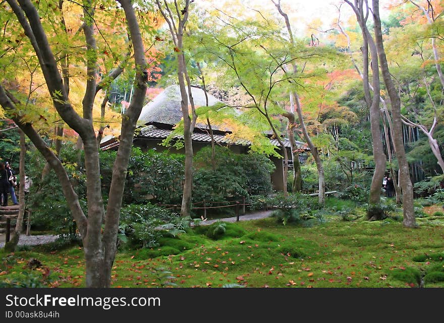 Temple Park in Kyoto, Japan. Temple Park in Kyoto, Japan