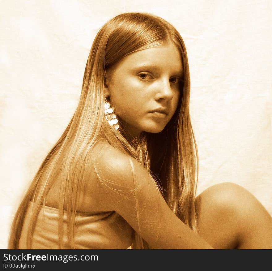 Portrait of young model