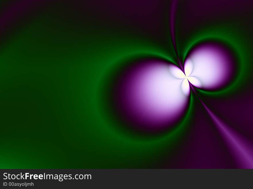 Green And Purple Fractal Abstract Pattern