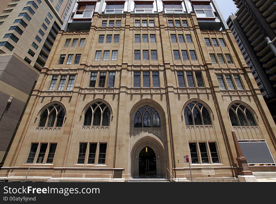 Apartment Building In Sydney, Australia - Wide-Angle Perspective. Apartment Building In Sydney, Australia - Wide-Angle Perspective