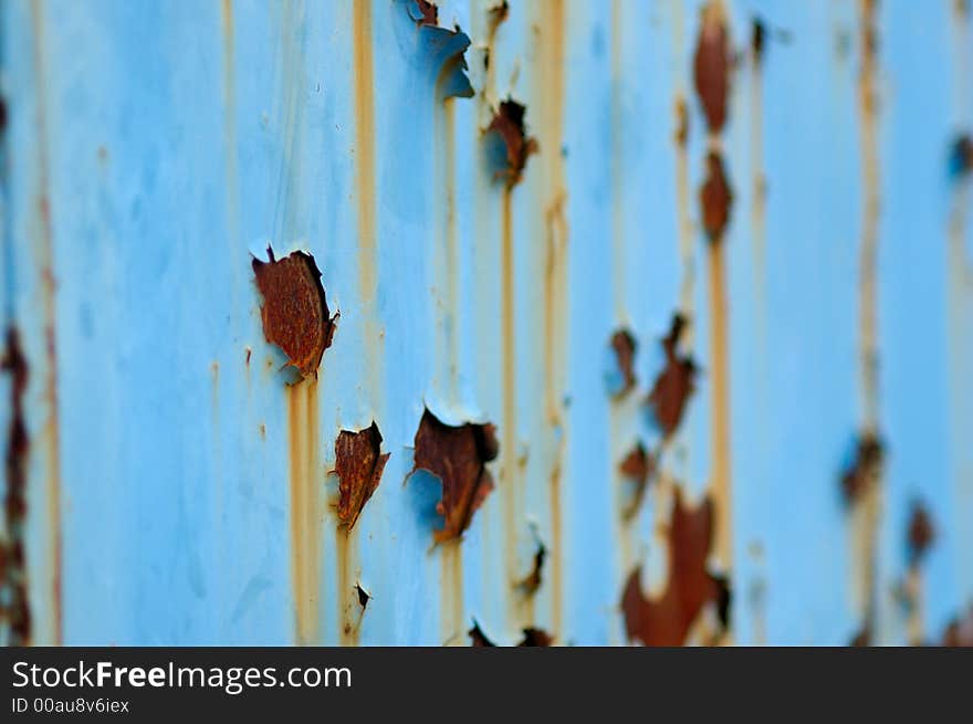 Rusty surface with old paint