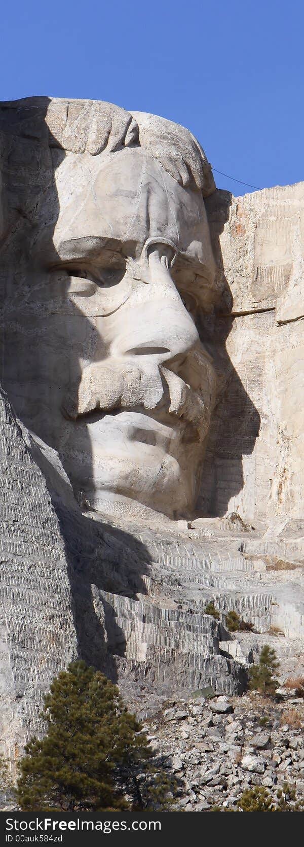 President Roosevelt on Mount Rushmore. President Roosevelt on Mount Rushmore