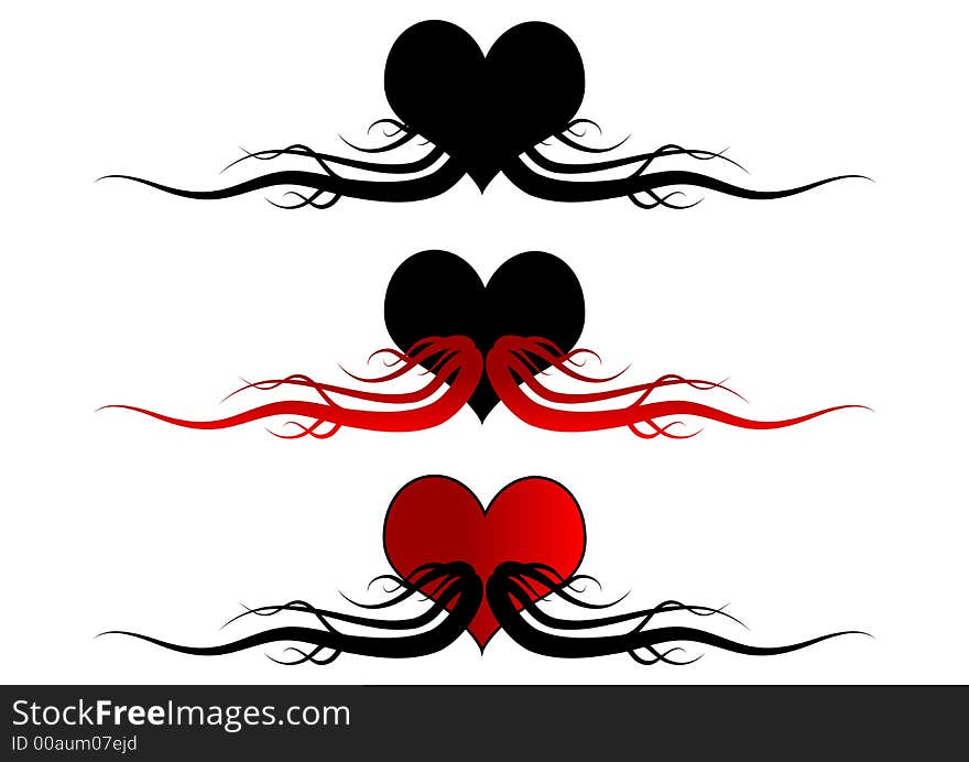 Three hearts patterns with different colors and grunge look. Use them individually or together. Three hearts patterns with different colors and grunge look. Use them individually or together.