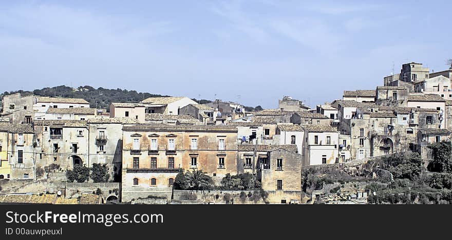 View of Ragusa Superior, Sicily. View of Ragusa Superior, Sicily