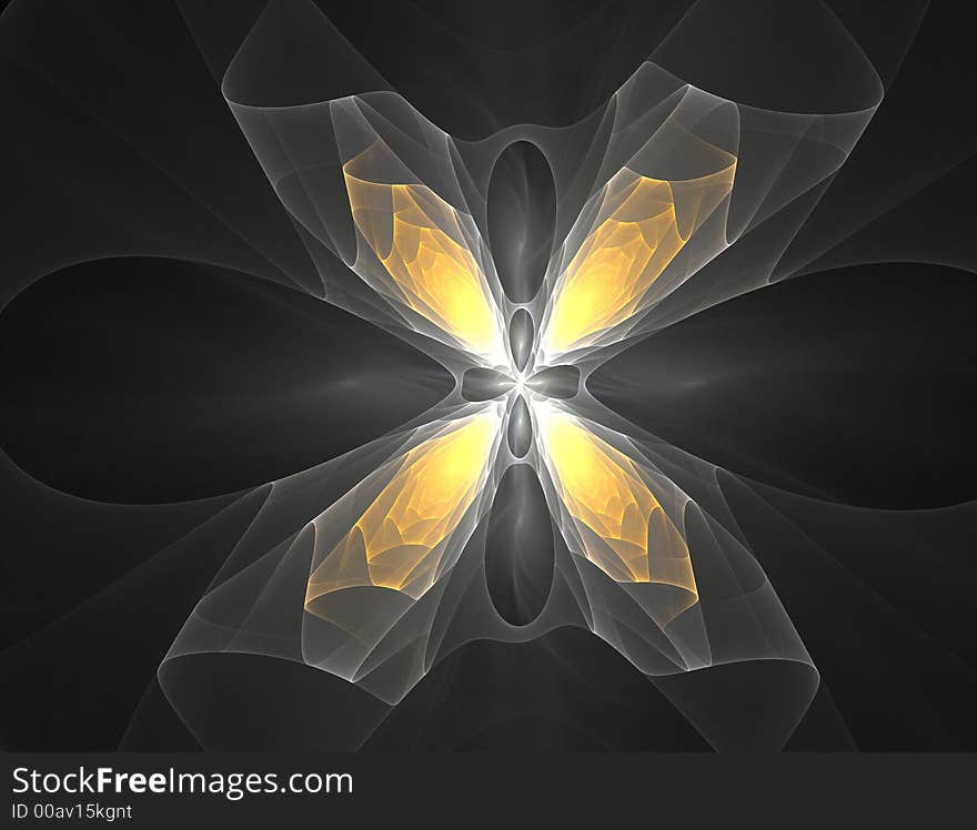 Fractal image for texture background or wallpaper with flower