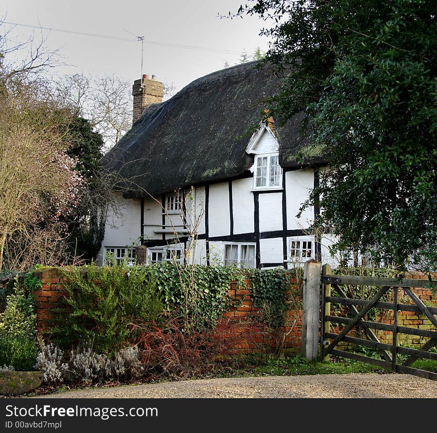 Quaint Timber Framed Thatched Village Cottage in England