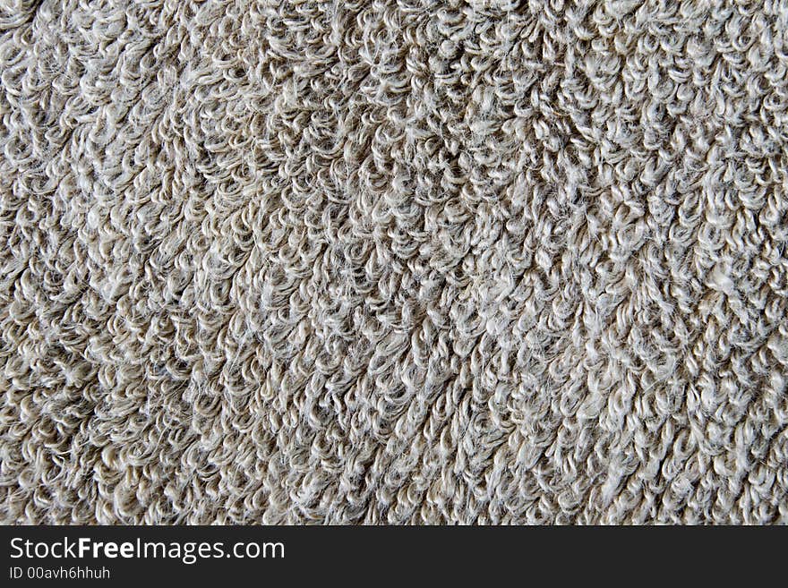 Unbleached frotte linen texture in natural light