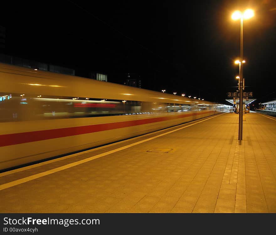 Train at the Bochum, Germany Central Station. Train at the Bochum, Germany Central Station.