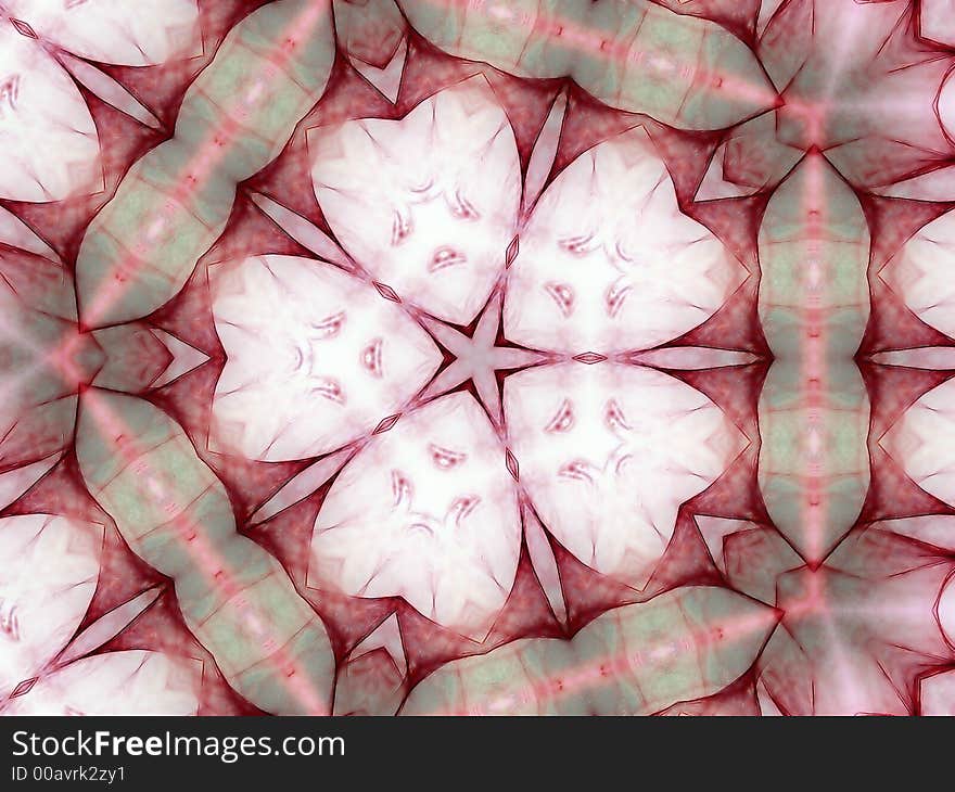 Kaleidoscopic interference pattern produced by a laser beam reflected from a polymer film. Kaleidoscopic interference pattern produced by a laser beam reflected from a polymer film