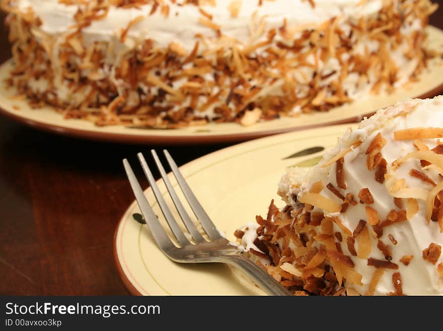 Toasted coconut cake