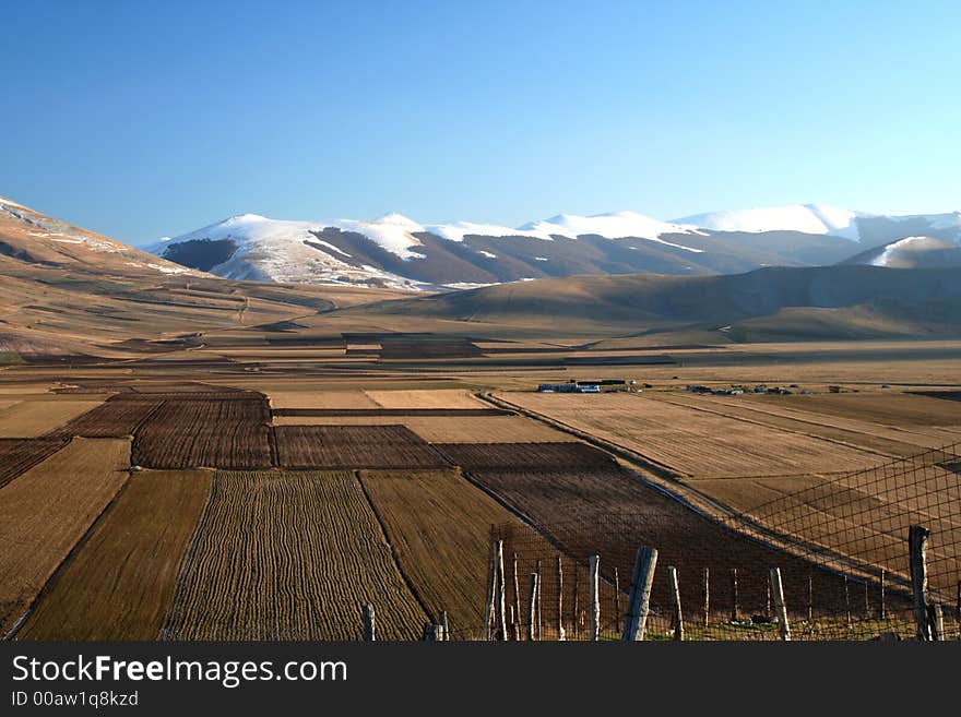 Castelluccio / Mountain And Fields Detail